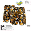 Custom Brown Gold 3D Pattern Design Beer Authentic Basketball Shorts