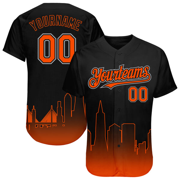 Custom Black Gray-White Authentic Fade Fashion Baseball Jersey –  ZhongXingHuiTian