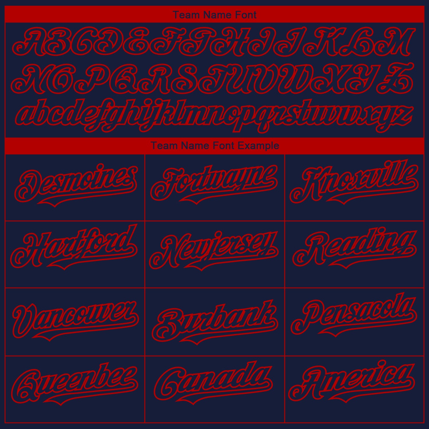 Personalized Navy Blue Red Team Name and Number Baseball 