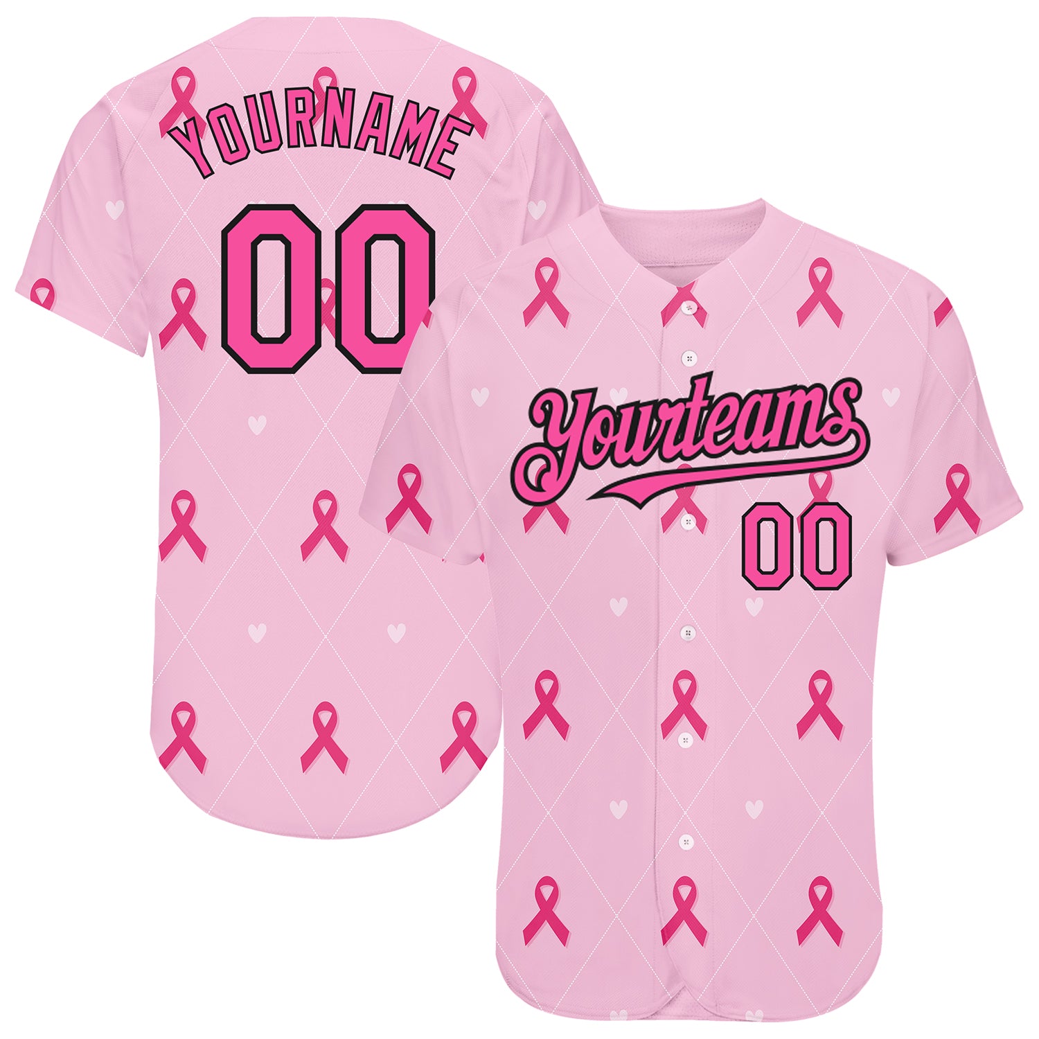 Custom Breast Cancer Awareness Football Jersey / Women's Relaxed