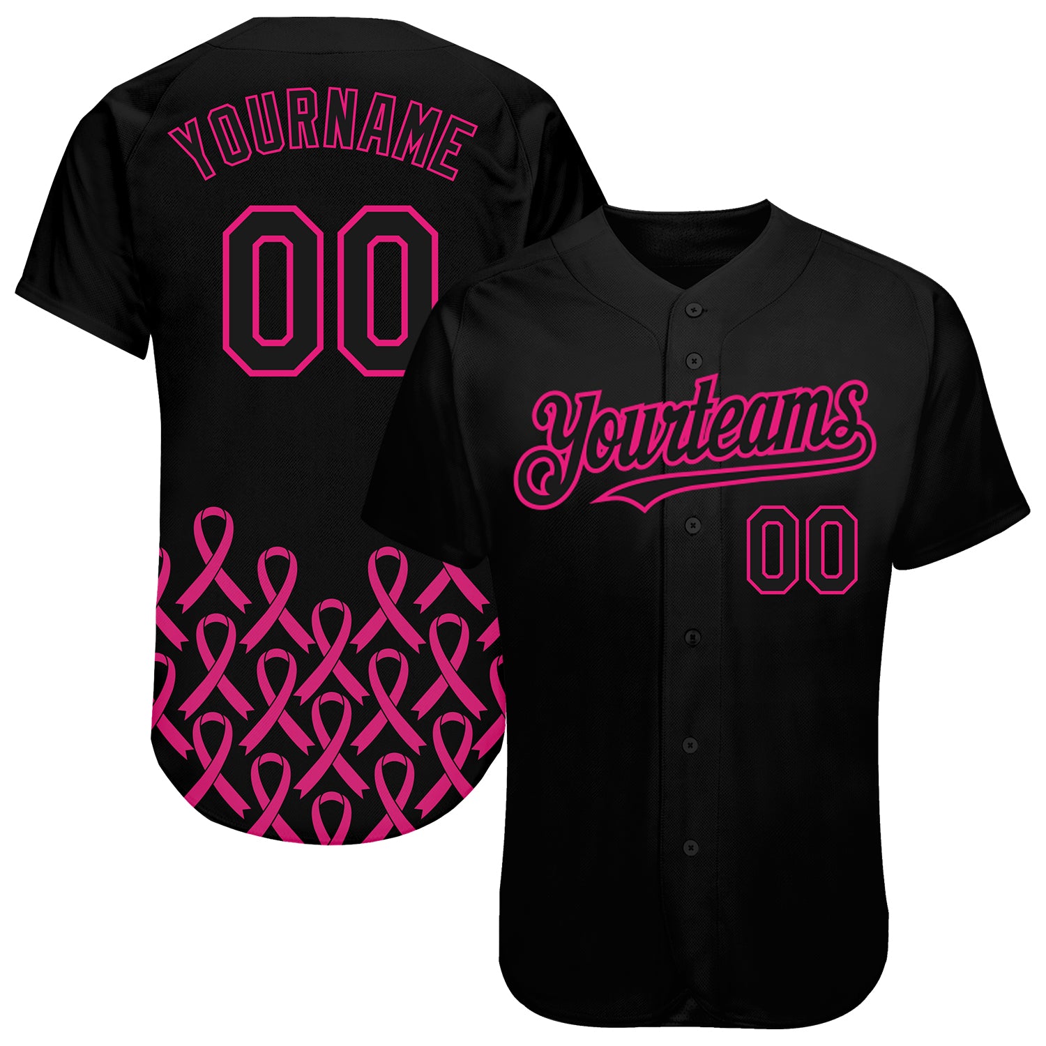 On Wednesday We Wear Pink Breast Cancer Mean Girls Jersey Pink Custom Name Baseball  Jersey Shirt