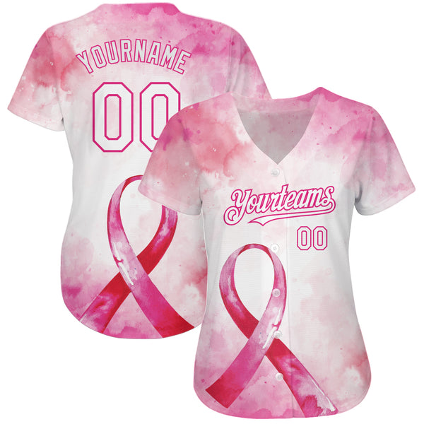 MLB New York Mets Custom Name Number Pink Breast Cancer Sweatshirt