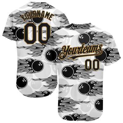 Custom Baseball Jersey White Purple-Gray 3D Pattern Design Bowling Ball Authentic Women's Size:S