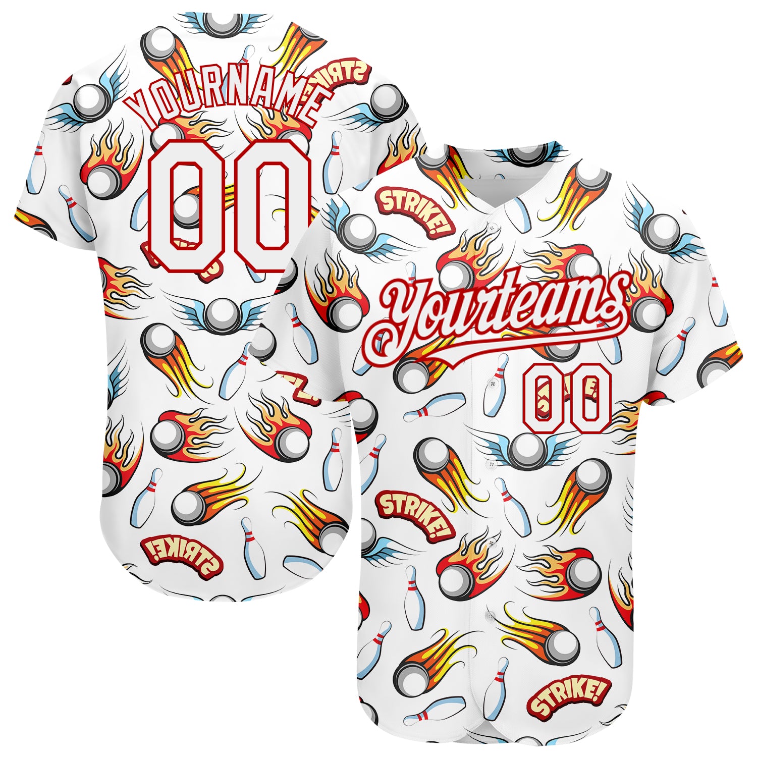 Custom 3D Pattern Baseball Jersey White Purple-Gray Design Bowling Ball  Authentic - FansIdea