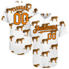 Custom White Bay Orange-Black 3D Pattern Design Tiger Authentic Baseball Jersey