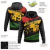 Custom Stitched Black Yellow 3D Pattern Design Black History Month Sports Pullover Sweatshirt Hoodie