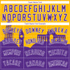 Custom Gold Purple-White Holiday Travel Monuments Silhouette Authentic City Edition Basketball Jersey