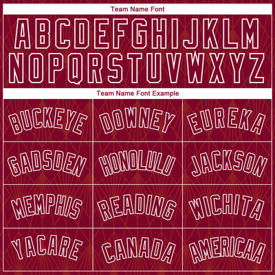 Custom Maroon White Geometric Shapes And Side Stripes Authentic City Edition Basketball Jersey