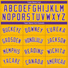 Custom Gold Purple-White Side Panel Abstract Lines Authentic City Edition Basketball Jersey