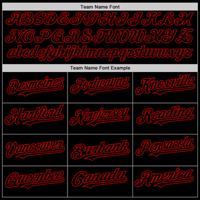 Custom Black Red Line Authentic Baseball Jersey