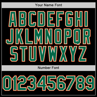 Custom Black Kelly Green-Orange Line Authentic Baseball Jersey