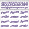 Custom White Purple-Gray Line Authentic Baseball Jersey