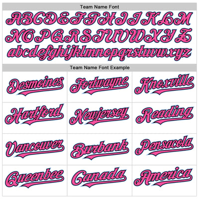 Custom White Pink Black-Light Blue Line Authentic Baseball Jersey