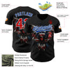 Custom Black Red-Royal 3D American Flag Eagle Patriotic Authentic Baseball Jersey