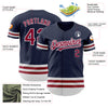 Custom Navy Maroon-White Line Authentic Baseball Jersey