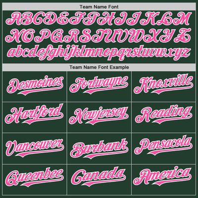 Custom Green Pink-White Line Authentic Baseball Jersey