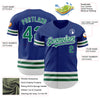 Custom Royal Kelly Green-White Line Authentic Baseball Jersey