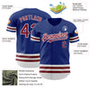 Custom Royal Crimson-White Line Authentic Baseball Jersey