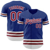 Custom Royal Crimson-White Line Authentic Baseball Jersey