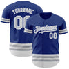 Custom Royal Gray-White Line Authentic Baseball Jersey