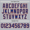 Custom Gray Royal-Orange Line Authentic Baseball Jersey