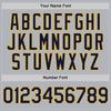 Custom Gray Navy-Gold Line Authentic Baseball Jersey