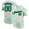 Custom Tie Dye Kelly Green-Black 3D Performance T-Shirt