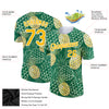 Custom Kelly Green Gold-White 3D Pattern Design Summer Holiday Pineapple Performance T-Shirt