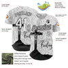 Custom White Black 3D Pattern Design Religion Cross Jesus Christ Good Friday Authentic Baseball Jersey