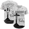 Custom White Black 3D Pattern Design Religion Cross Jesus Christ Good Friday Authentic Baseball Jersey