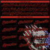 Custom Black Red 3D Skull With American Flag Performance T-Shirt