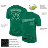 Custom Kelly Green White 3D Pattern Design Crocodile Performance T-Shirt