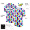 Custom White Purple 3D Pattern Design Feather Performance T-Shirt