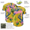 Custom Yellow Pink-White 3D Pattern Design Cactus Festival Authentic Baseball Jersey