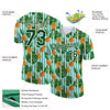 Custom White Green 3D Pattern Design Hawaii Tropical Palm Leaves And Pineapple Performance T-Shirt