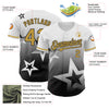 Custom White Old Gold-Black 3D Pattern Design Gradient Style Twinkle Star Authentic Baseball Jersey