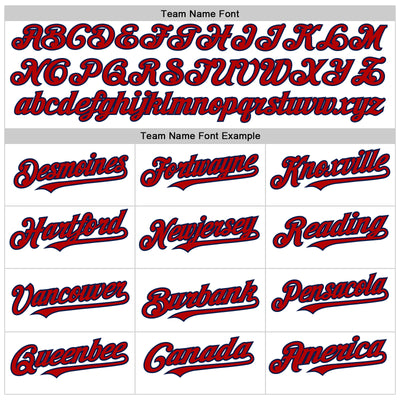 Custom White Red-Navy 3D Pattern Design Gradient Style Twinkle Star Authentic Baseball Jersey