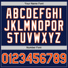 Custom Navy Orange-White 3D Pattern Design Gradient Style Twinkle Star Authentic Baseball Jersey