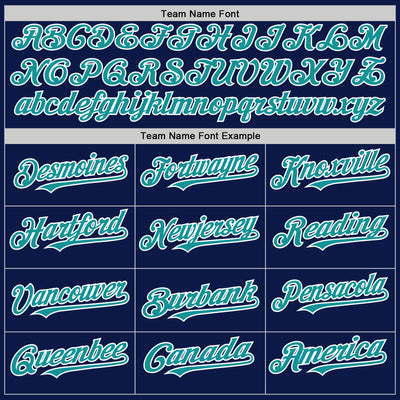 Custom Navy Teal-White 3D Pattern Design Gradient Style Twinkle Star Authentic Baseball Jersey