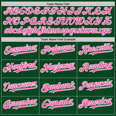 Custom Green Pink-White 3D Pattern Design Gradient Style Twinkle Star Authentic Baseball Jersey