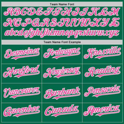 Custom Kelly Green Pink-White 3D Pattern Design Gradient Style Twinkle Star Authentic Baseball Jersey