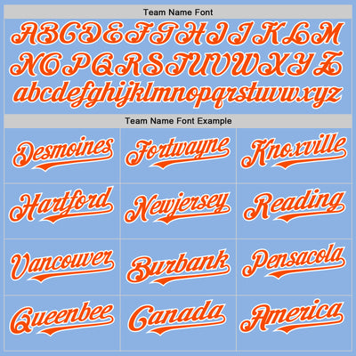 Custom Light Blue Orange-White 3D Pattern Design Gradient Style Twinkle Star Authentic Baseball Jersey