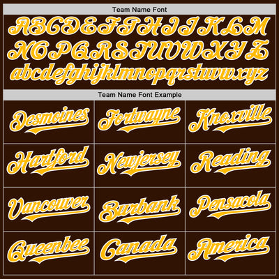 Custom Brown Gold-White 3D Pattern Design Gradient Style Twinkle Star Authentic Baseball Jersey