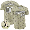 Custom Green White-Black 3D Pattern Design Animal Cow Authentic Baseball Jersey