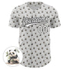 Custom White Black 3D Pattern Design Animal Panda Authentic Baseball Jersey