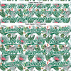 Custom White Kelly Green 3D Pattern Design Animal Zebra Flamingo And Hawaii Palm Leaves Authentic Baseball Jersey