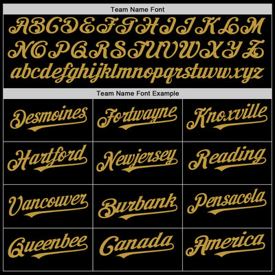 Custom Black Old Gold-Burgundy 3D Pattern Design Geometric Shapes Authentic Baseball Jersey