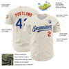 Custom Cream Royal-Red 3D Pattern Design Confetti Authentic Baseball Jersey