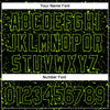 Custom Black Neon Green 3D Pattern Design Abstract Splatter Ink Authentic Baseball Jersey