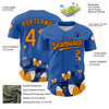 Custom Royal Orange-Black 3D Pattern Design Animal Butterfly Authentic Baseball Jersey